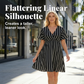Plus Size Vertical Stripe V-Neck Dress