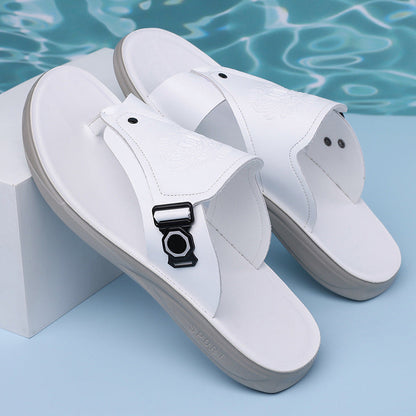 Men's Comfortable Embossed Flip-Flops