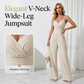 Women's V-Neck Wide-Leg Jumpsuit