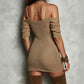 Women's Off-Shoulder Bodycon Mini Dress
