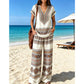 Women's Printed Top & Pants 2-Piece Set