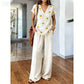 Women's Printed Top & Pants 2-Piece Set