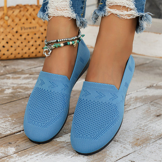Women's Breathable Mesh Slip-On Flat Shoes