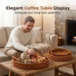 Round Imitation Rattan Serving Basket with Handles