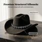 Women's Rhinestone Heart Cowboy Hat Elegant French Jazz Fedora