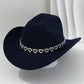 Women's Rhinestone Heart Cowboy Hat Elegant French Jazz Fedora