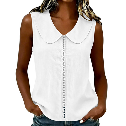 Women's Elegant Summer Lace Trim Blouse