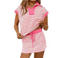 Women's Striped Casual Skirt Set