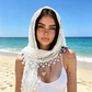 Women's Geometric Floral Lace Headscarf