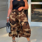 Women's Summer Camouflage Cropped Pants