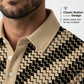 Men's Geometric Print Collared Shirts