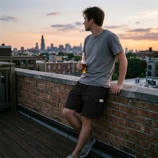 Men's Casual Cargo Shorts with Elastic Waist