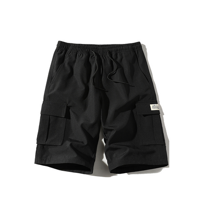 Men's Casual Cargo Shorts with Elastic Waist