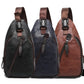 Men's Lightweight PU Leather Chest Bag