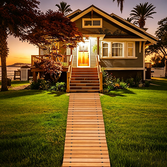 Roll-Out Wooden Garden Pathway