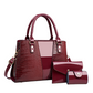 Women's Crocodile Pattern Handbag 3-Piece Set