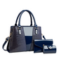Women's Crocodile Pattern Handbag 3-Piece Set