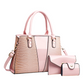Women's Crocodile Pattern Handbag 3-Piece Set