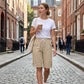 Women's Casual Drawstring Bermuda Shorts
