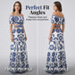 Women’s Off-the-Shoulder Waist Cutout Daisy Printed Resort Dress