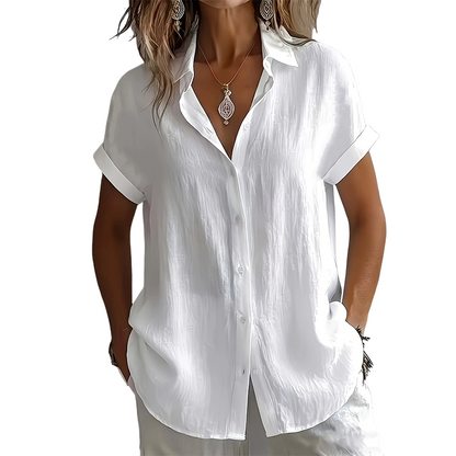 Women's Summer Casual Short Sleeve Shirt