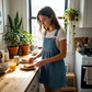 Women's Casual Overall Pinafore Dress