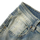 Men's Deconstructed Frayed Flare Jeans