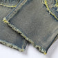 Men's Deconstructed Frayed Flare Jeans