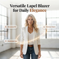 Women's Solid Color Lapel Blazer Jacket