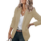 Women's Solid Color Lapel Blazer Jacket