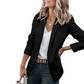 Women's Solid Color Lapel Blazer Jacket