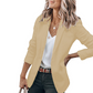 Women's Solid Color Lapel Blazer Jacket
