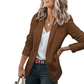 Women's Solid Color Lapel Blazer Jacket
