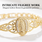 Elegant Hollow Flower Virgin Mary Bracelet