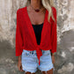 🎉 2026 Sale — Over 30,000 Sold! 💞 Women's Tie-Front Breathable Mesh Knit Top