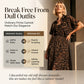 Women's Leopard Print Two-Piece Dress Set
