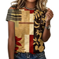 Women's Casual Print Crew Neck Top