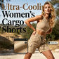 Women's Elastic Waist Cargo Shorts with Pockets