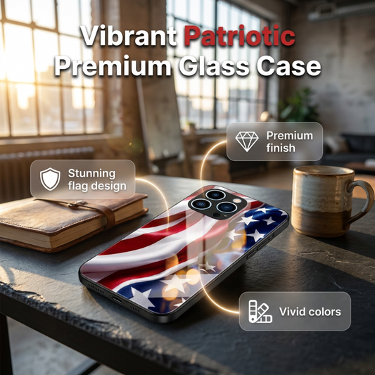 Vibrant Patriotic Glass Phone Case