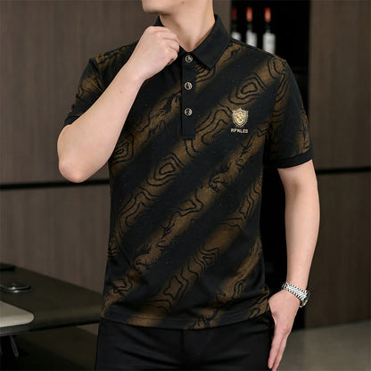 Men's Casual Lapel Short Sleeve Top