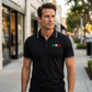 Men's Classic Lapel Short Sleeve Cotton Top