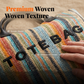 Women’s Rainbow Striped Woven Tote Bag