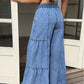 Women's High Waist Wide Leg Denim Pants