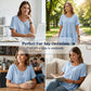 Women's Short Sleeve Tiered Tunic Top