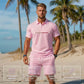 Men's Summer Breathable Shirt and Shorts Set
