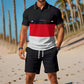 Men's Summer Breathable Shirt and Shorts Set