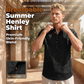 Men’s Summer Henley Shirt Short Sleeve Casual Cotton Linen Tee