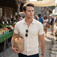 Men's Casual Short Sleeve Button Down Shirt