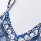 Women’s Retro Print V-Neck Sleeveless Maxi Dress