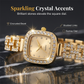 Women Drawstring Bracelet Watch Square Quartz